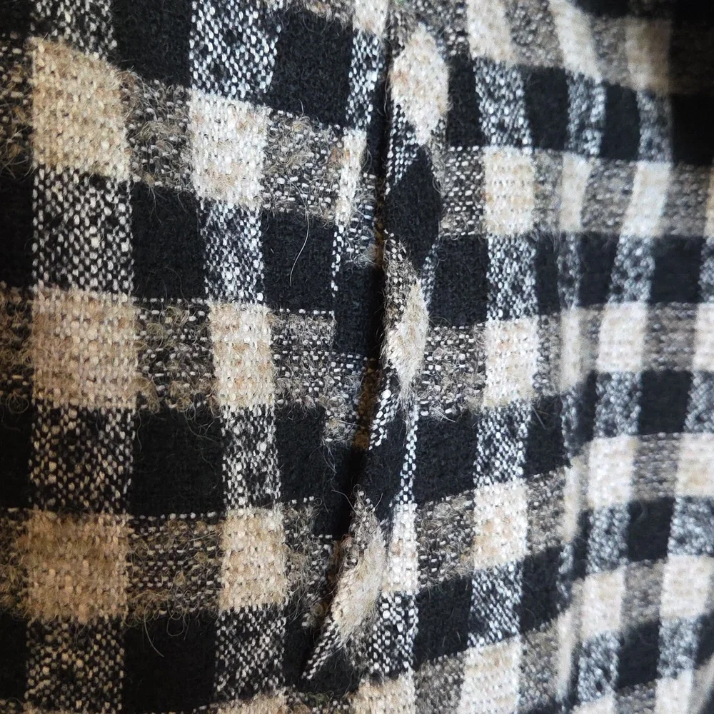 Nwt! Sezane Delfina Dress Black And White Checks Wool/alpaca/mohair - Picture 13 of 13